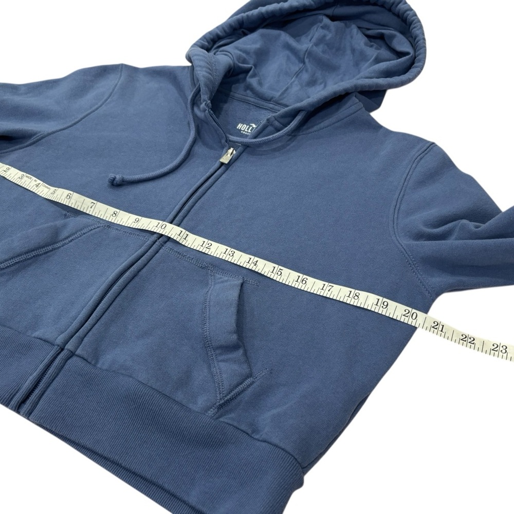 Small Hollister Blue Zip-Up Hoodie - Picture 6 of 6
